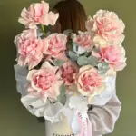 Монобукет розовые тюльпаны 15шт.